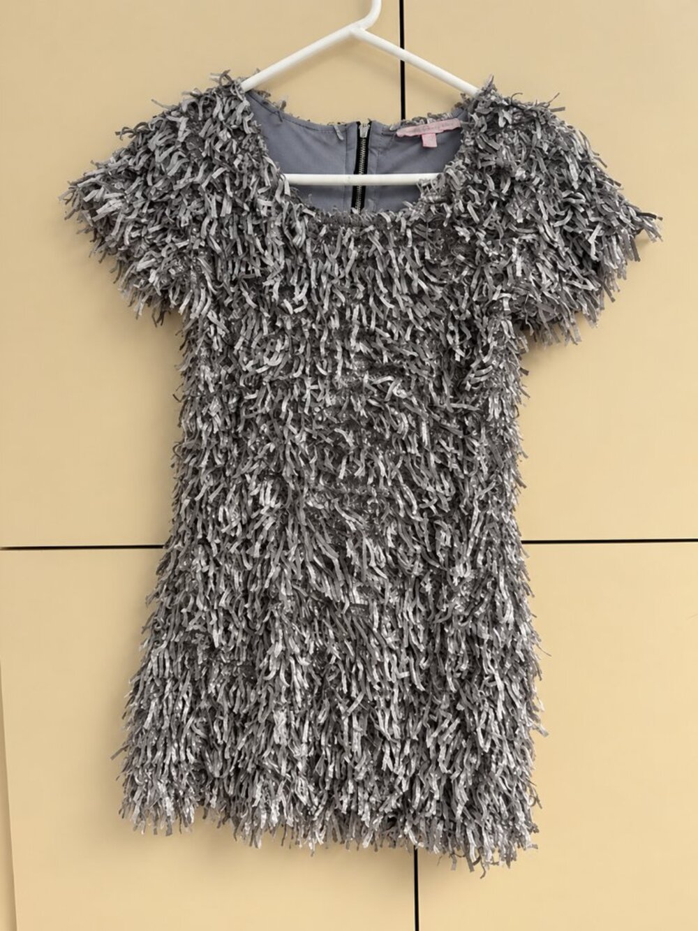 Appaman Girls silver fringe dress size 12